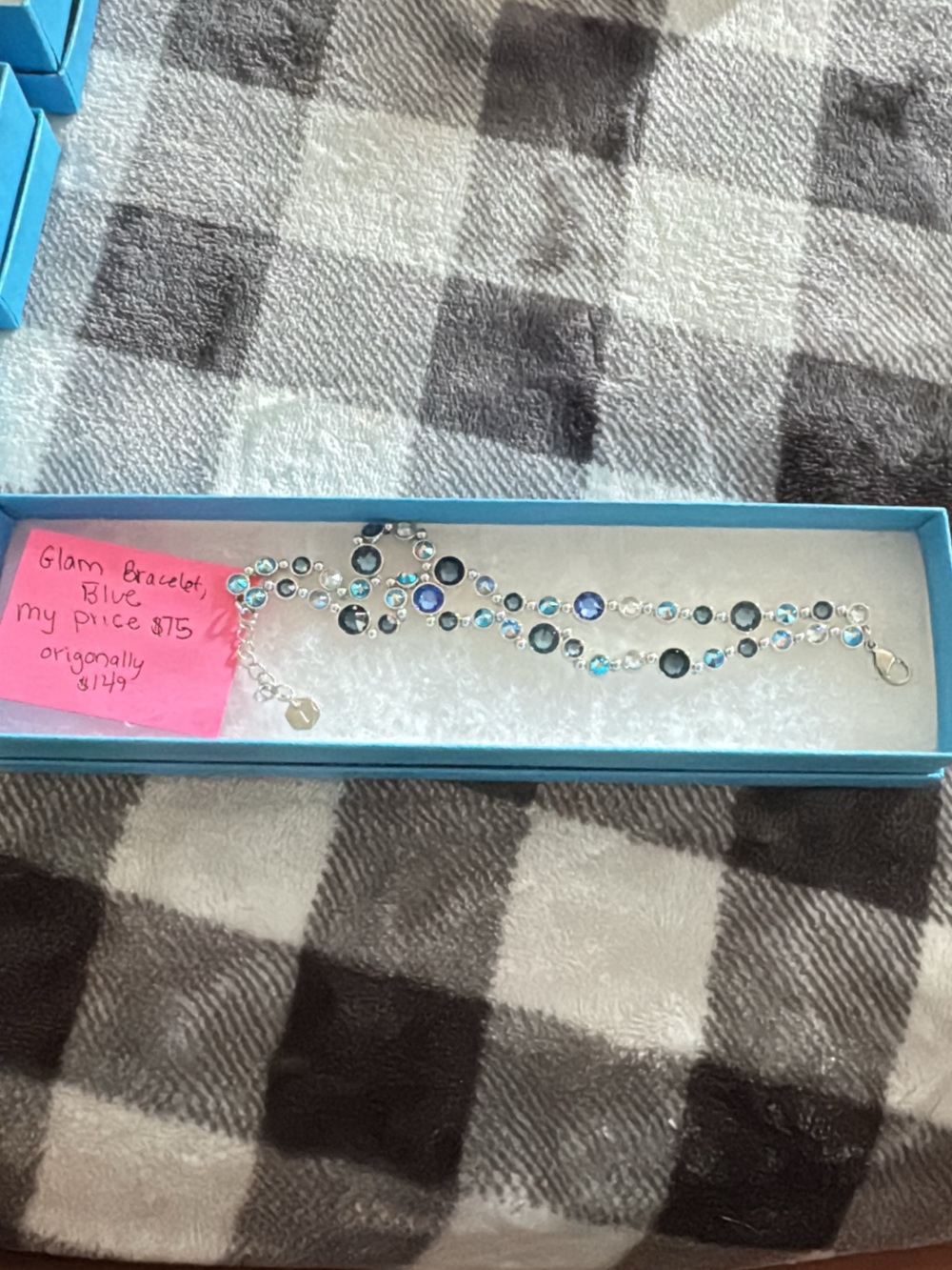 Blue Crystal Glam Bracelet - touchstone crystal